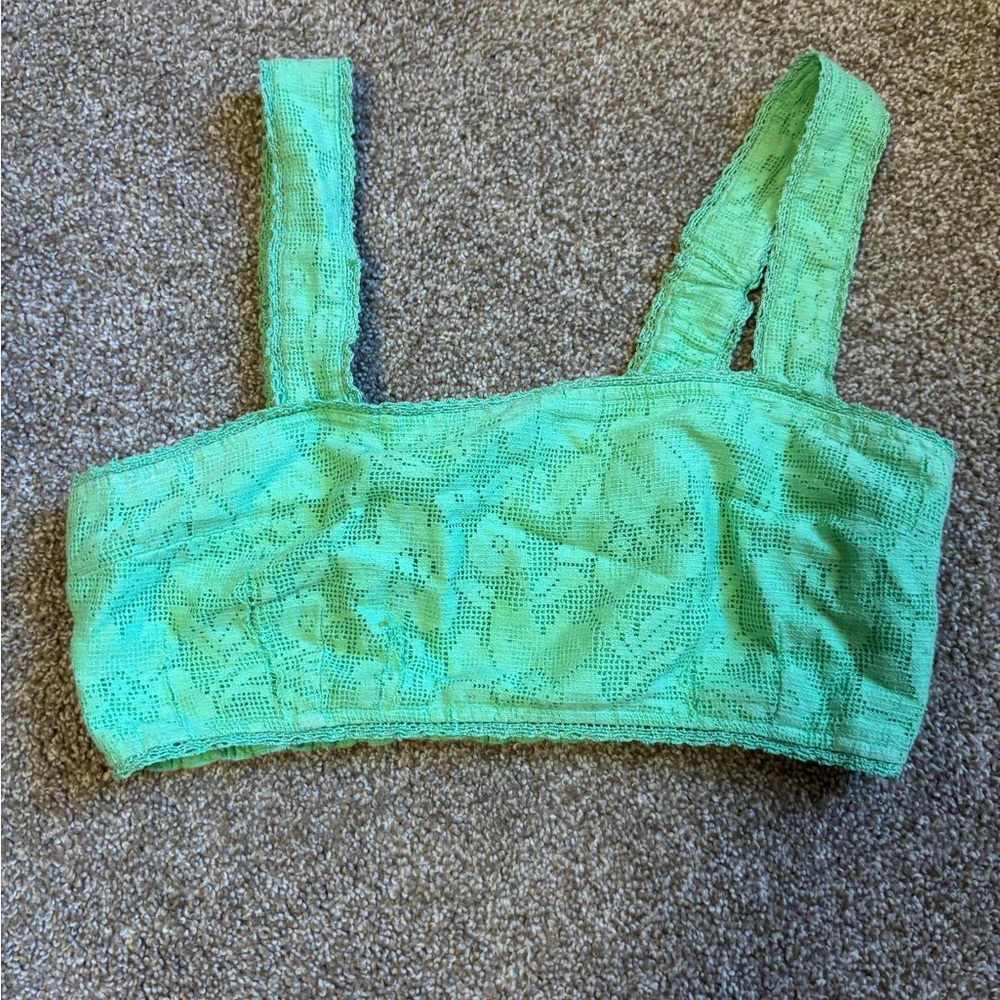 American Eagle Outfitters Green Crop Top